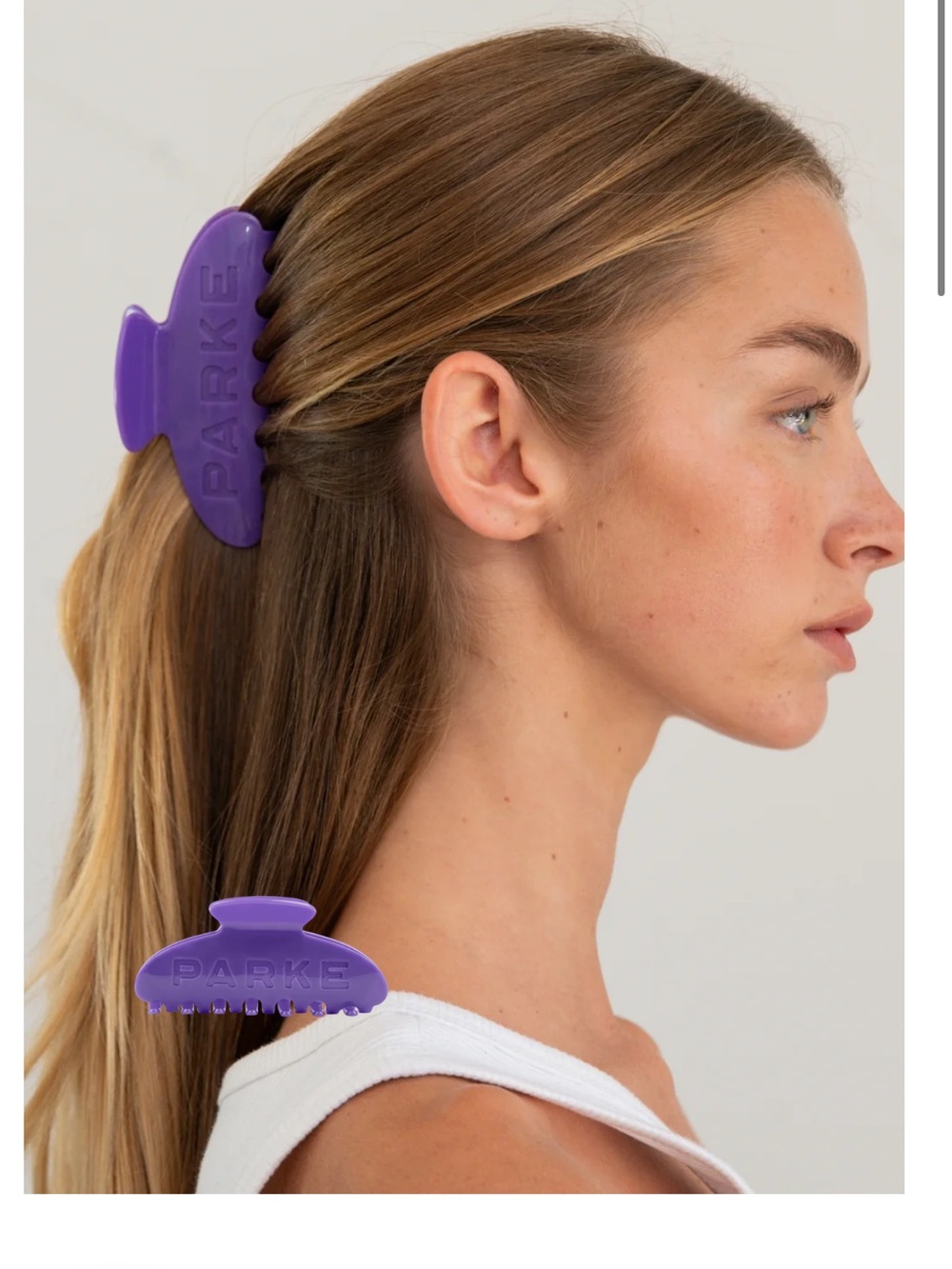 NWT Parke Purple Amethyst Hair Claw Clip